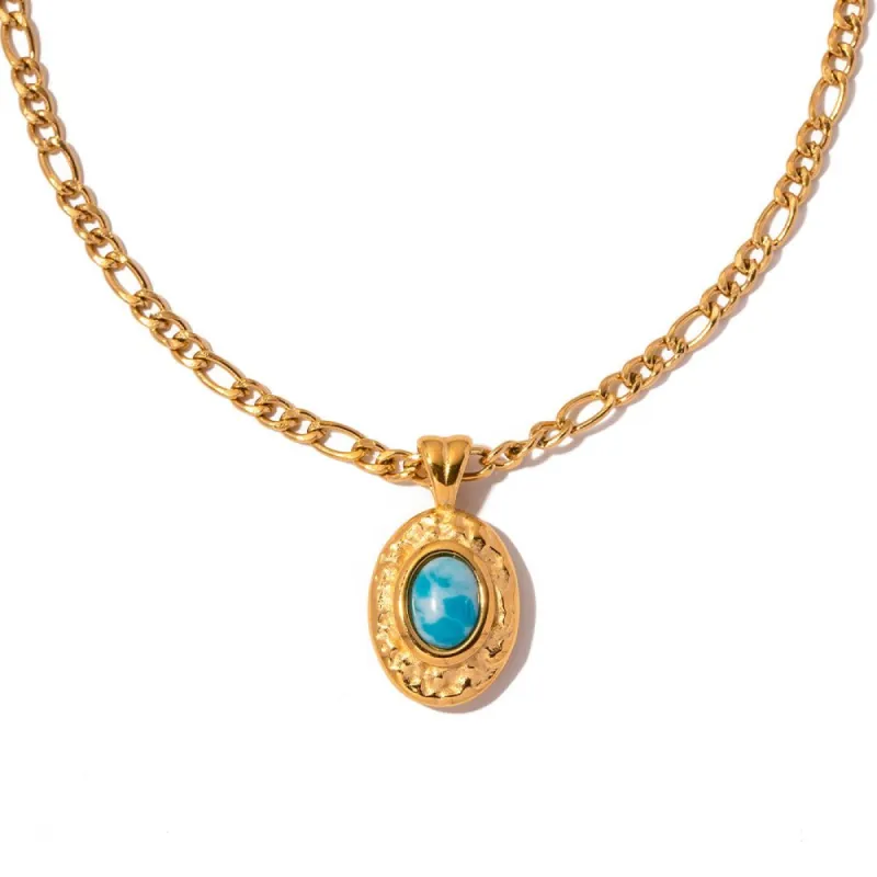 Hammer Turquoise Necklace sold by Gemlly