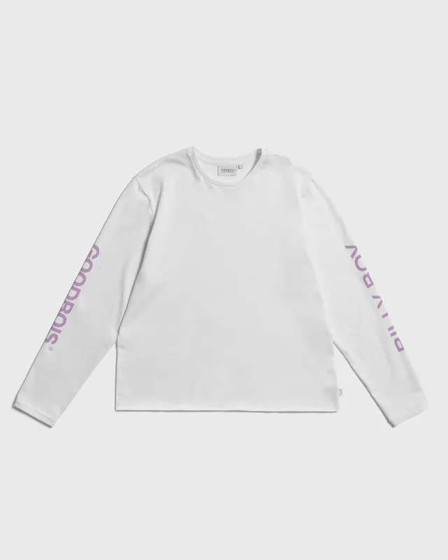 NO LOVE LONGSLEEVE WHITE made by Goodbois