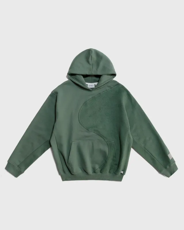 YIN YANG HOODY TECHGREEN made by Goodbois
