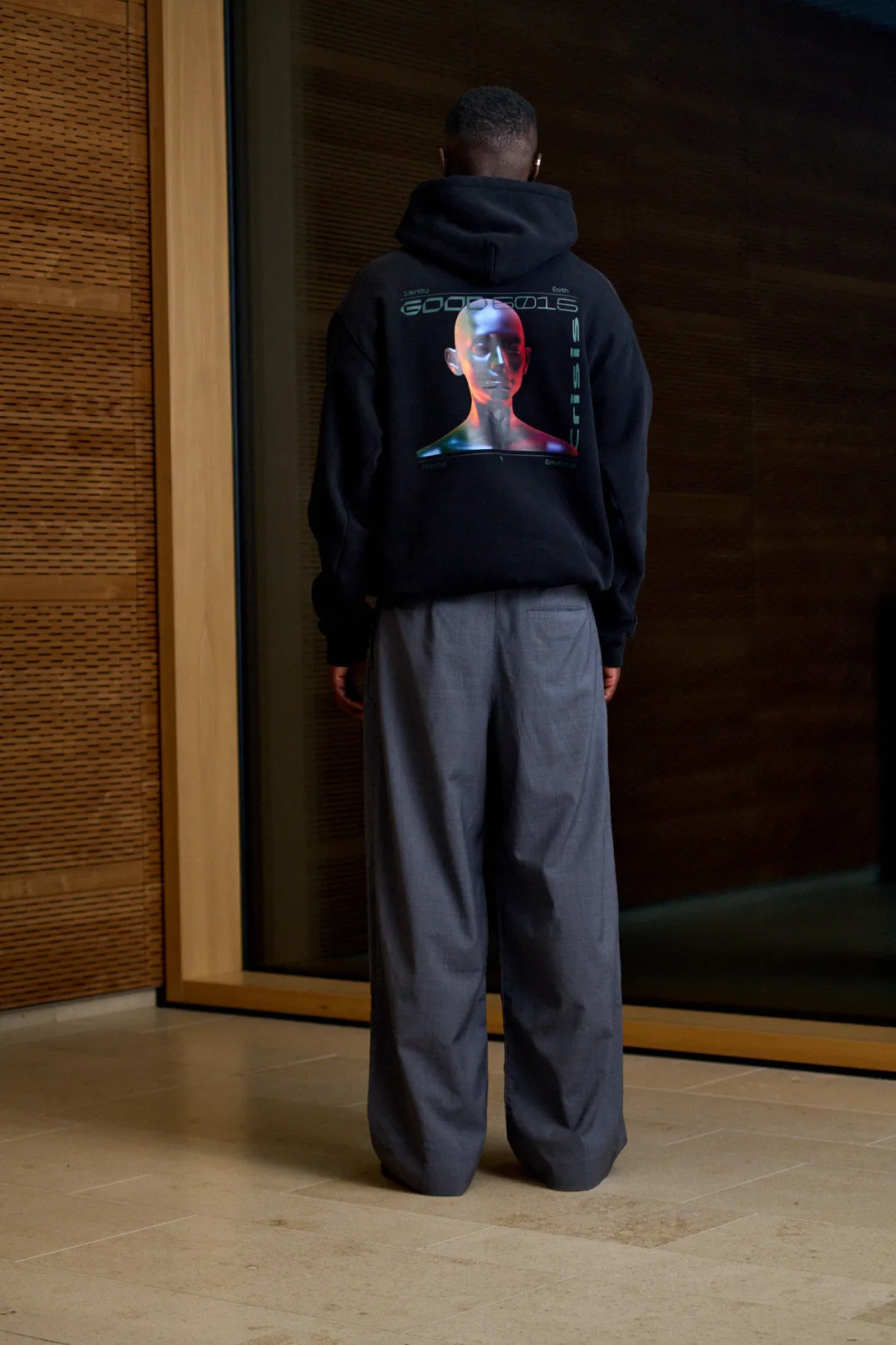 CRISIS HOODY BLACK sold by Goodbois product image thumbnail 3