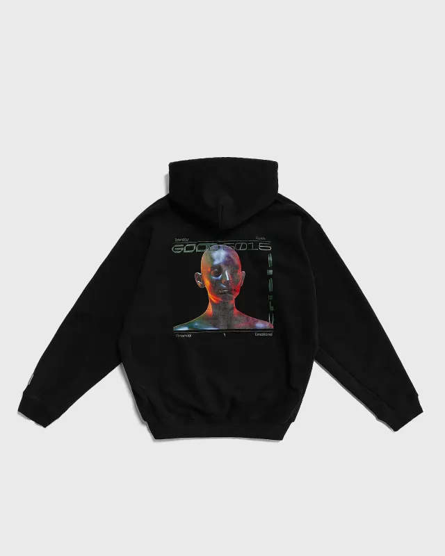 CRISIS HOODY BLACK made by Goodbois