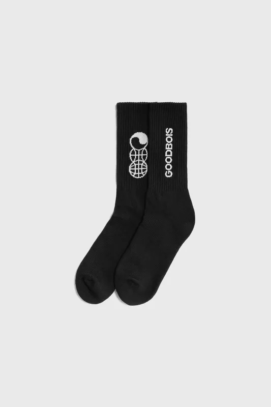 TIMELESS SOCKS BLACK made by Goodbois