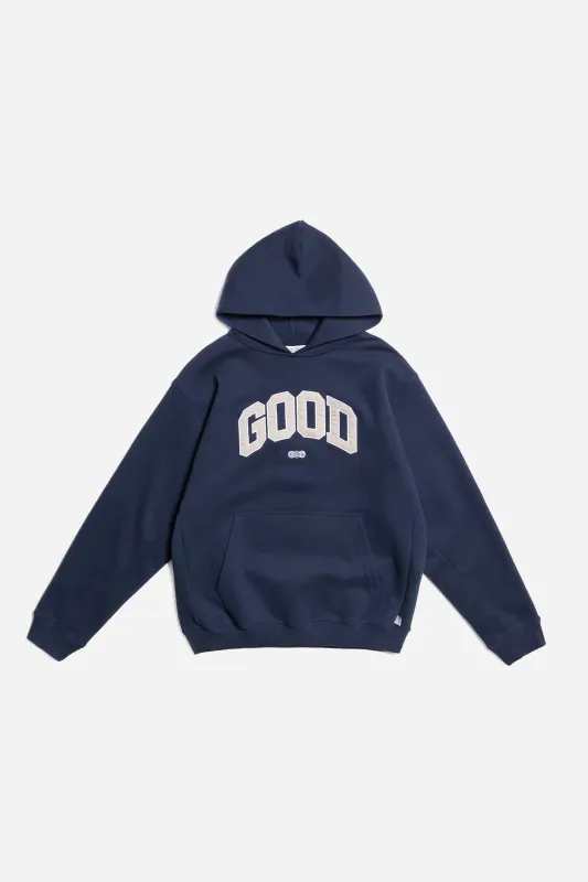 ALUMNI HOODY NAVY made by Goodbois