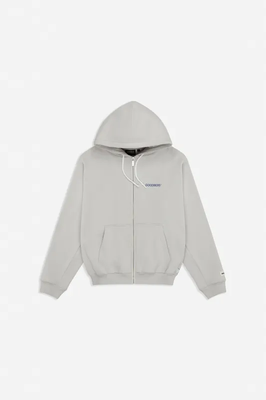MARIA COMMUNITY ZIP HOODY LIGHT GREY made by Goodbois