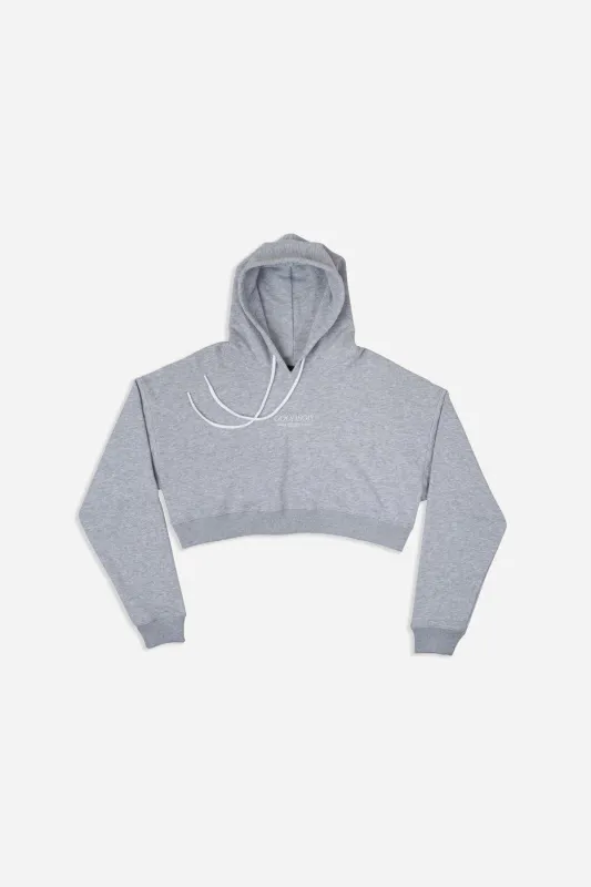 TRADEMARK CROP HOODY GRY made by Goodbois