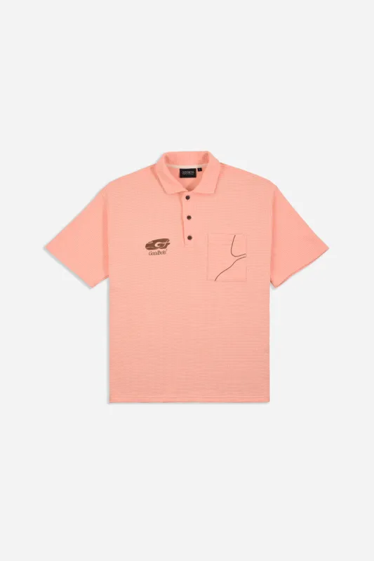 G-STONE PIQUE SHIRT CORAL made by Goodbois