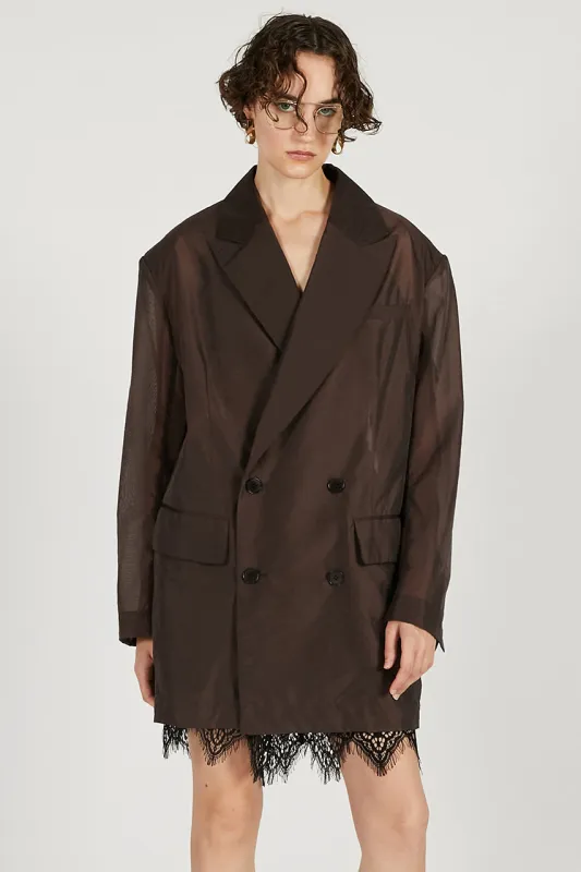 Sheer Oversized Jacket - 2026 SPRING sold by Prank Project