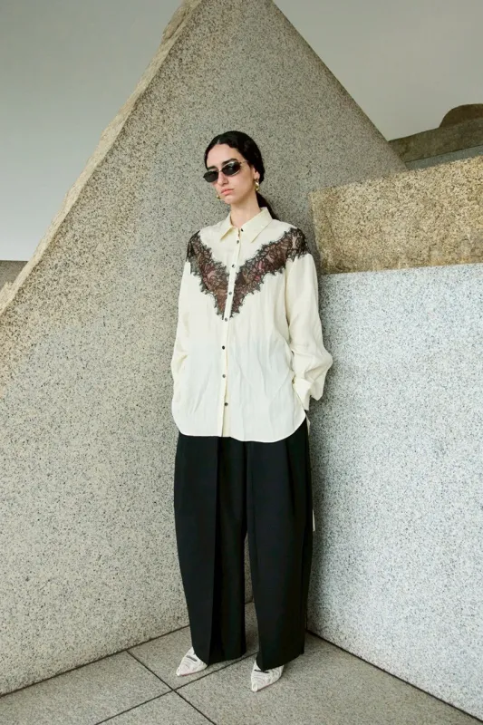 Lace Combination Shirts sold by Prank Project