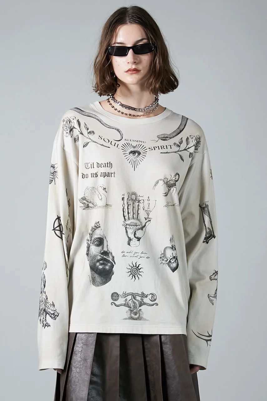 Tatoo Printed Long Sleeve TEE sold by Prank Project product image thumbnail 3