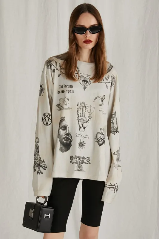 Tatoo Printed Long Sleeve TEE - PRE ORDER sold by Prank Project