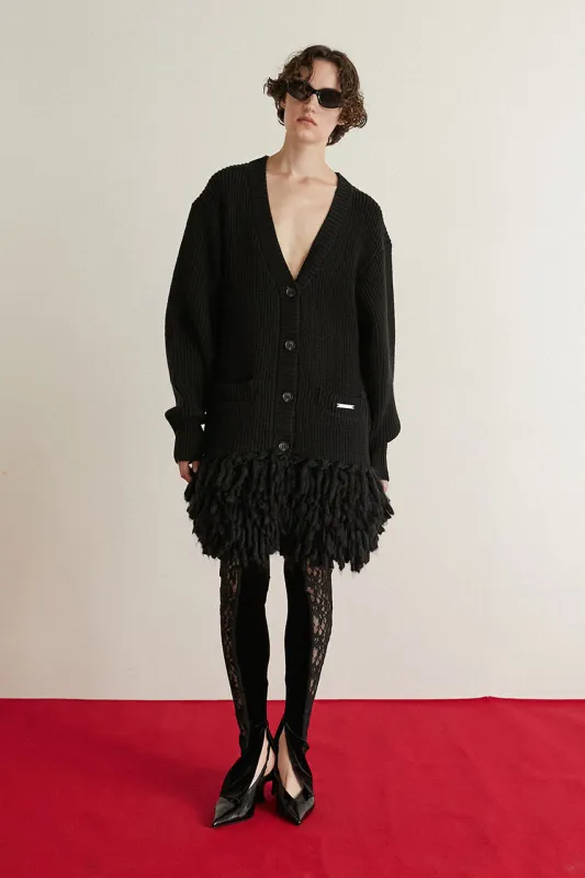 Hand-Fringed Knit Cardigan - SALE sold by Prank Project