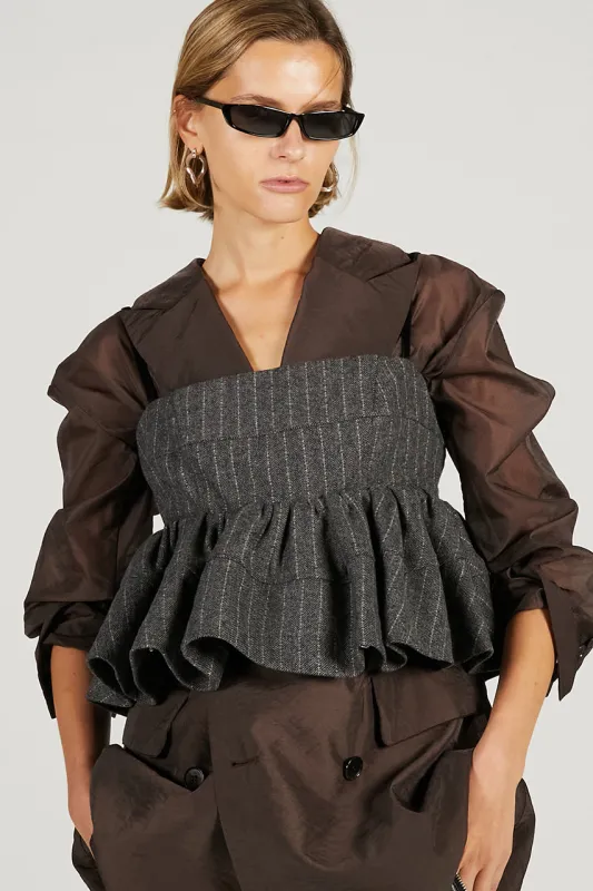 Tweed Peplum Bustier - SALE made by Prank Project