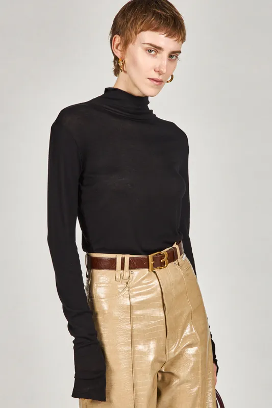 Pure Merino Wool Turtleneck Top sold by Prank Project