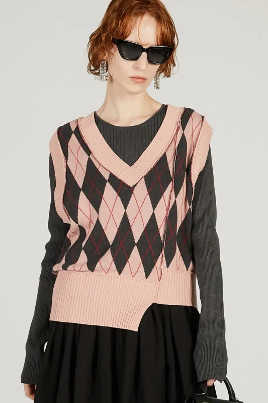 Argyle Knit Vest - SALE sold by Prank Project
