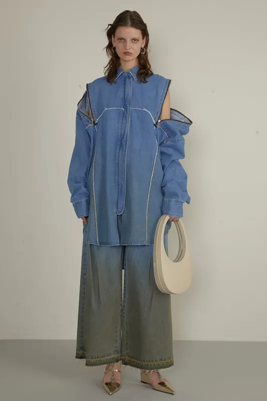 Gradient Wide Denim Pants - SALE sold by Prank Project