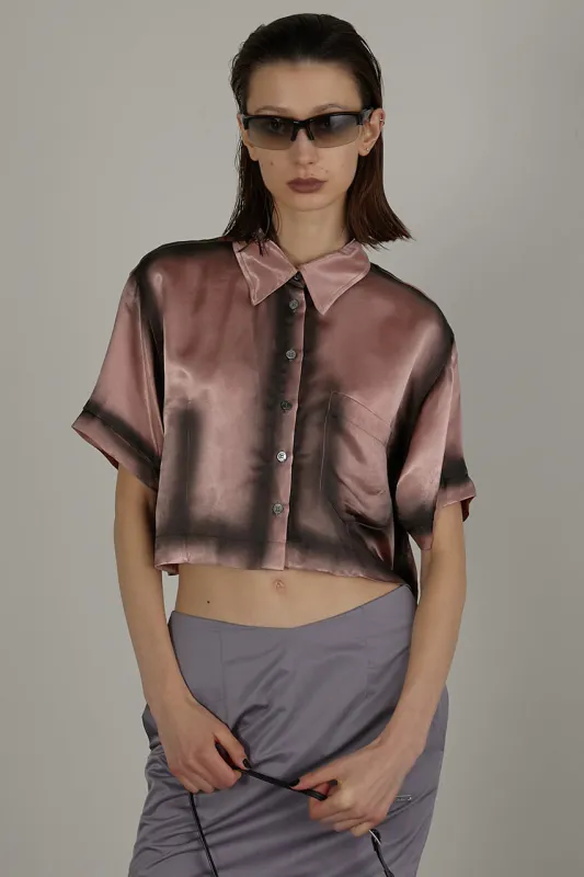 Painted Satin Short Shirt sold by Prank Project