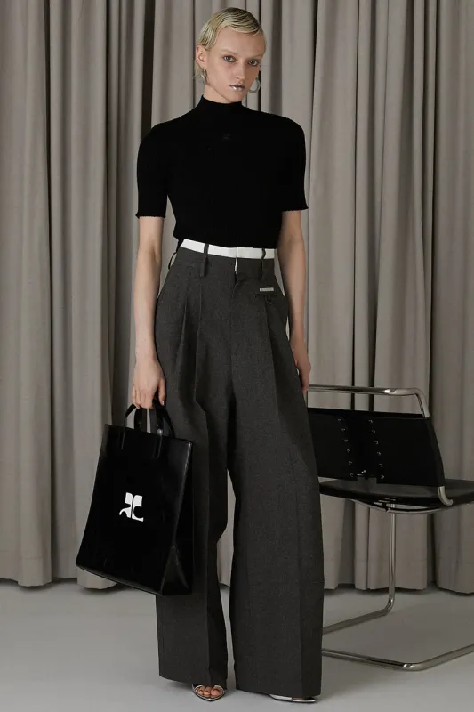 Melange Tuck Voluminous Pants - SALE sold by Prank Project