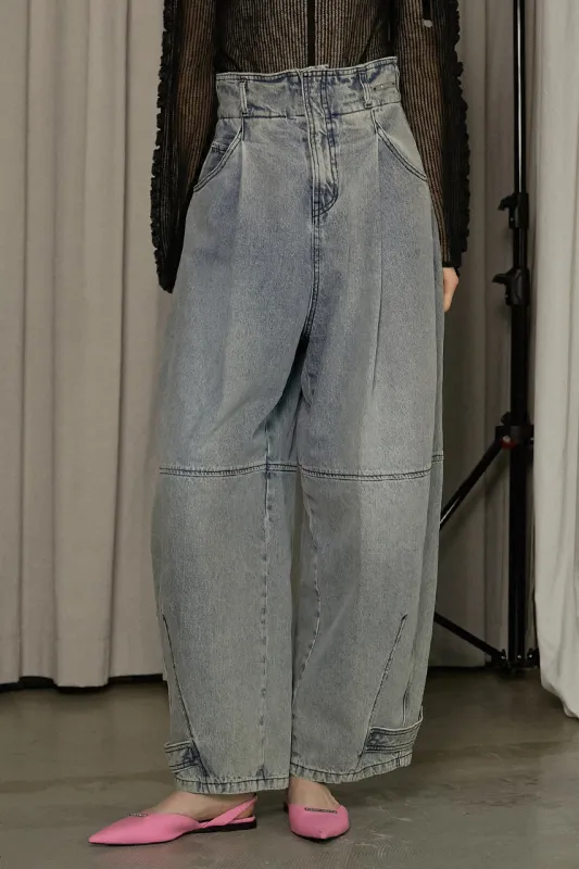 High Waist Banana Denim Pants sold by Prank Project