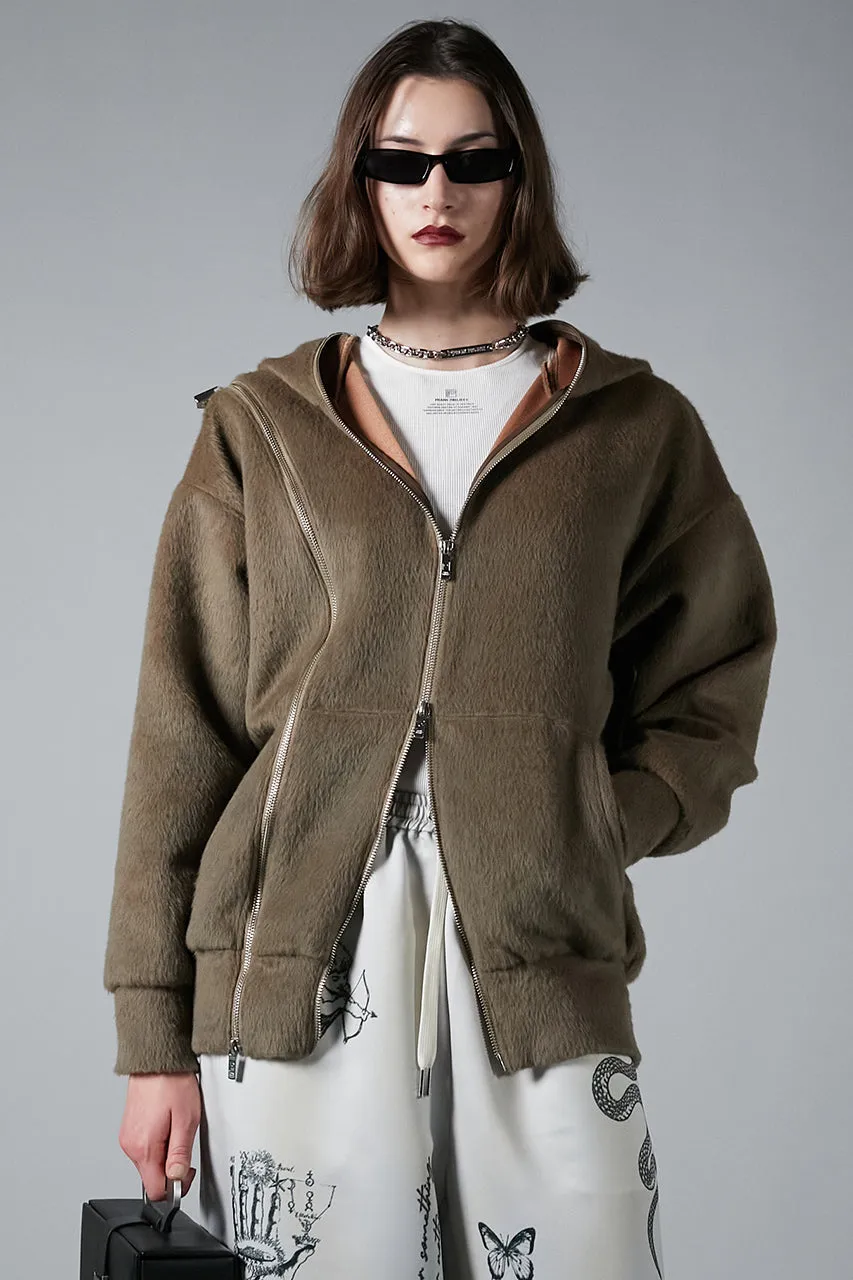 Double Zip Shaggy Hoodie - SALE sold by Prank Project product image thumbnail 5