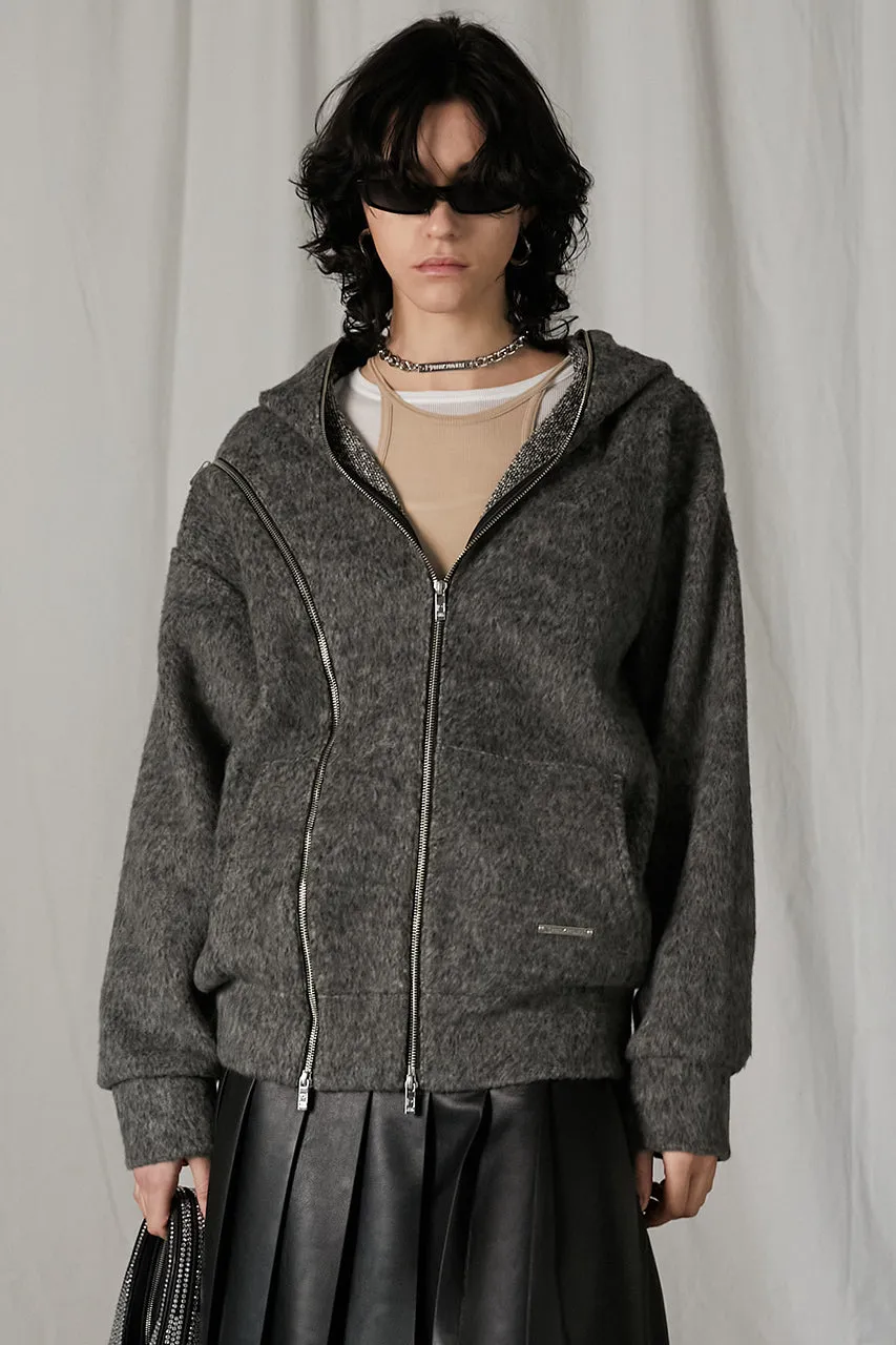Double Zip Shaggy Hoodie - SALE sold by Prank Project product image thumbnail 2