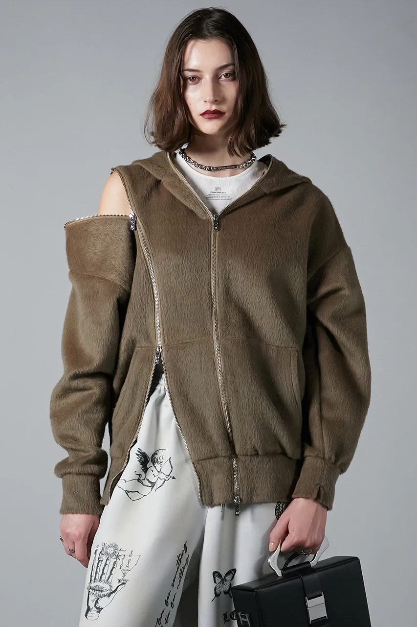 Double Zip Shaggy Hoodie - SALE sold by Prank Project product image thumbnail 4