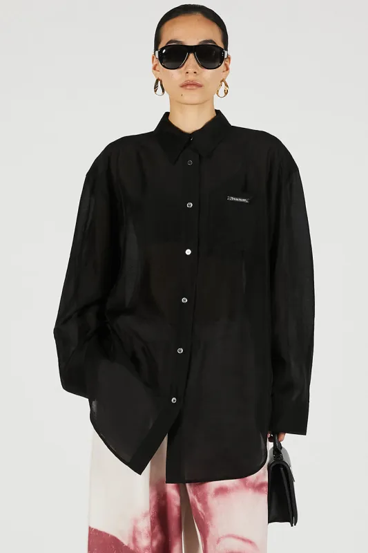 Silk Blend Sheer Over Shirt - SALE made by Prank Project