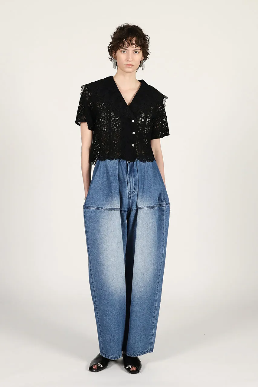 Scallop Lace Sailor Shirt - 26SUMMER sold by Prank Project product image thumbnail 4