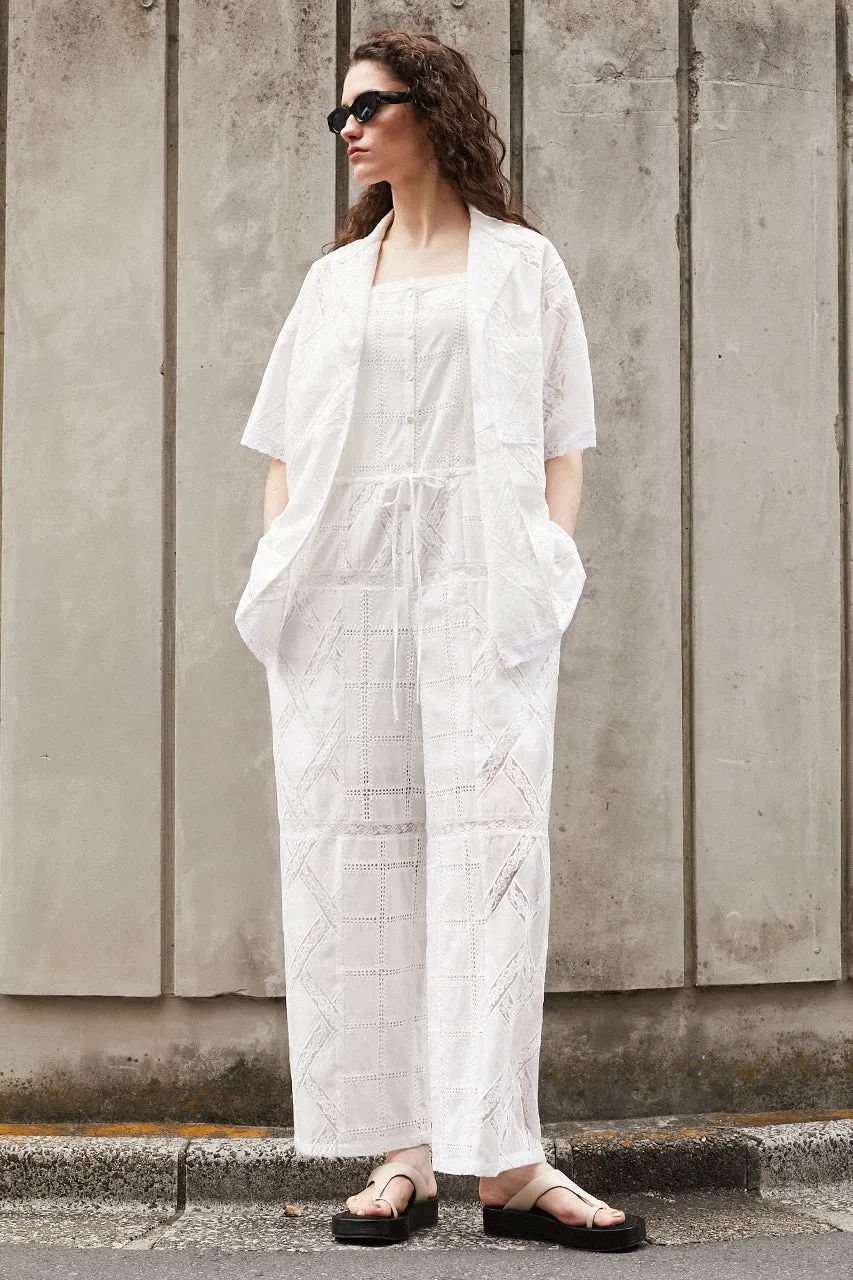 Cross-Lace Open-Neck Shirt sold by Prank Project product image thumbnail 4