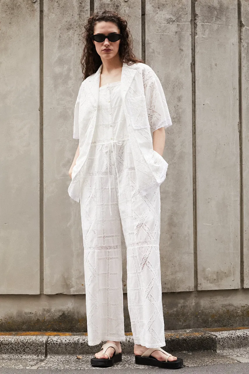 Cross-Lace Open-Neck Shirt sold by Prank Project product image thumbnail 5