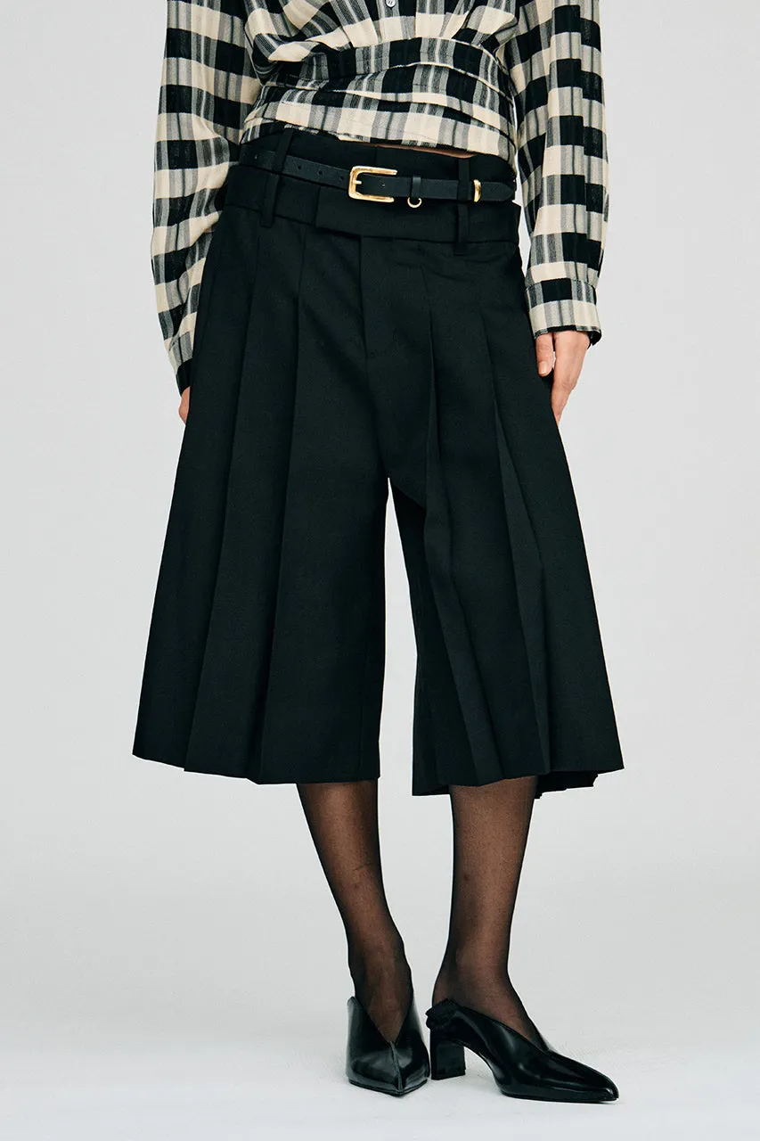 Double-Waist Pleated Half Pants - PRE ORDER sold by Prank Project product image thumbnail 3