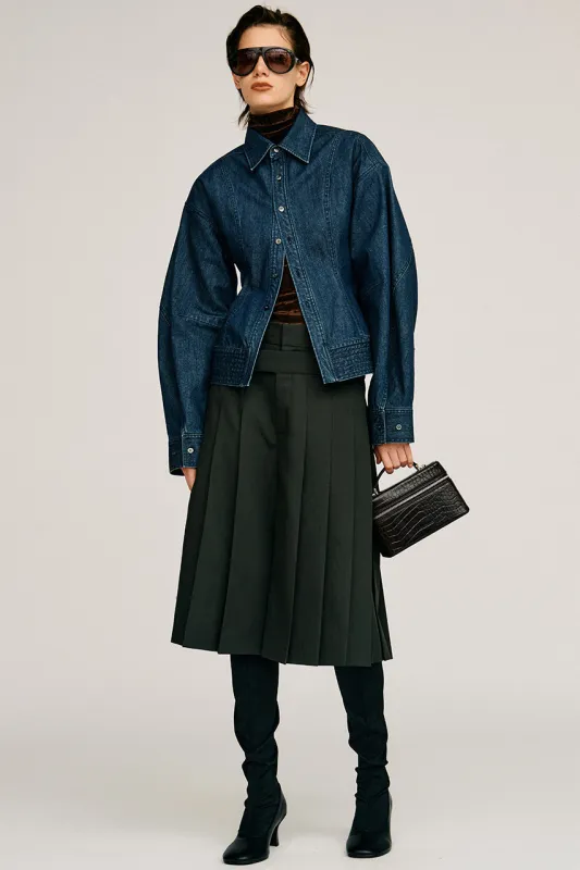 Double-Waist Pleated Half Pants - PRE ORDER made by Prank Project