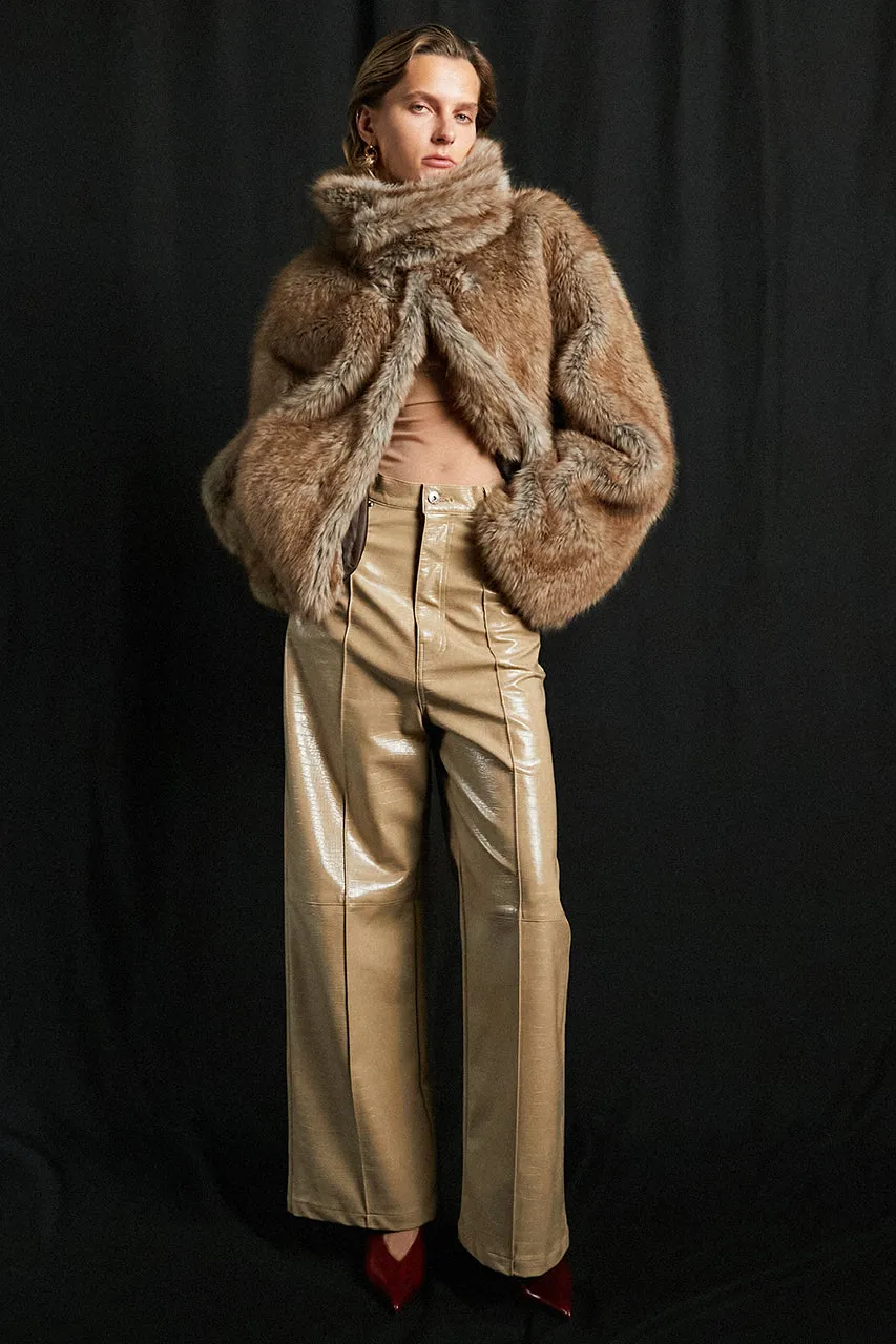 Synthetic Leather Press Pants sold by Prank Project