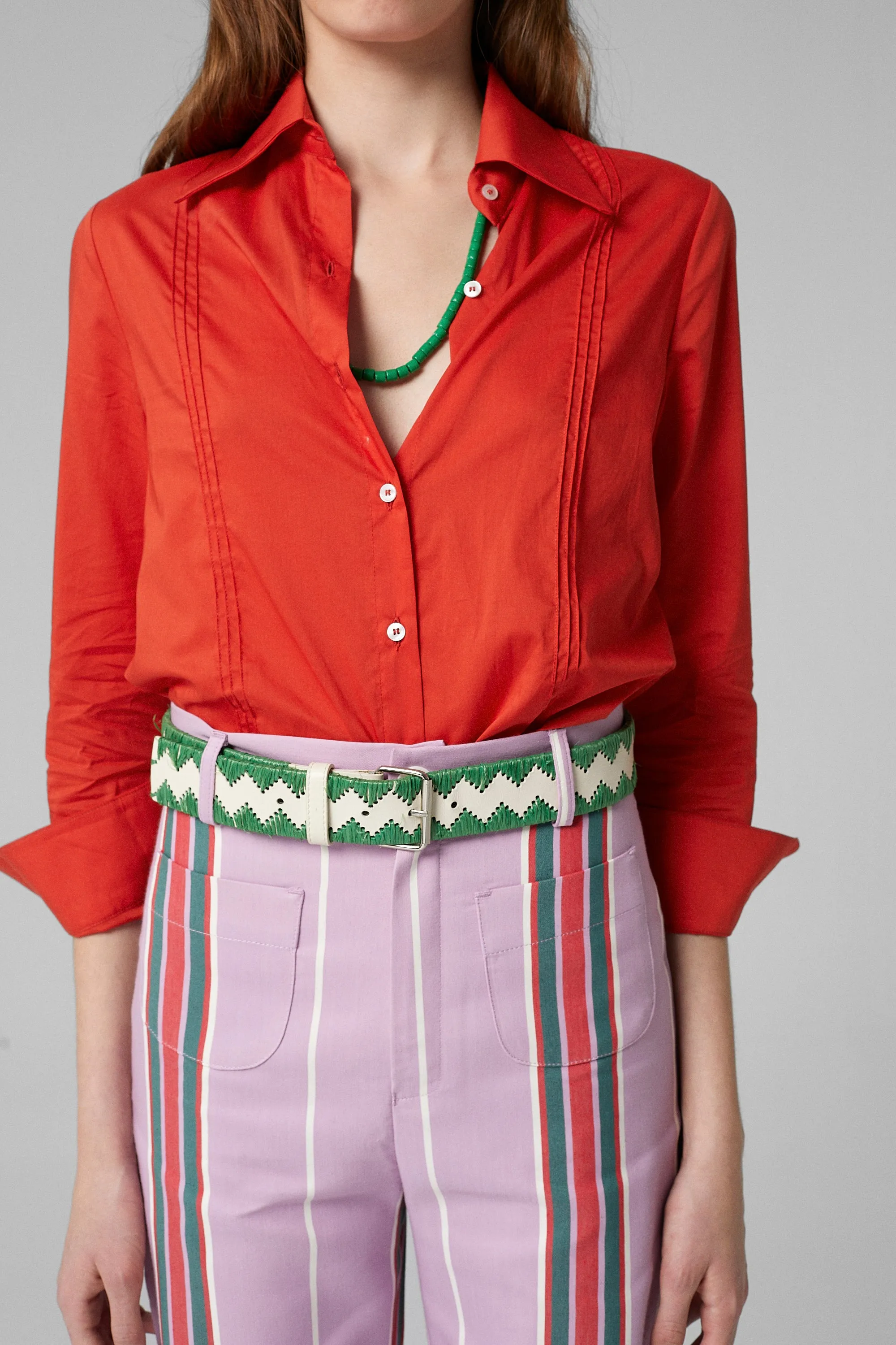Gina Cotton Shirt Red sold by La Veste product image thumbnail 3