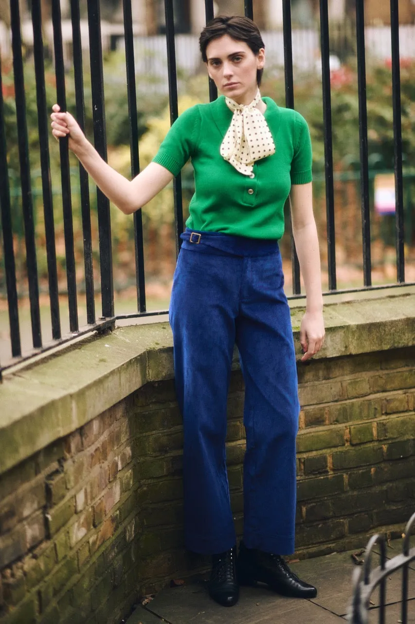 Riding Corduroy Pants Royal Blue sold by La Veste product image thumbnail 2