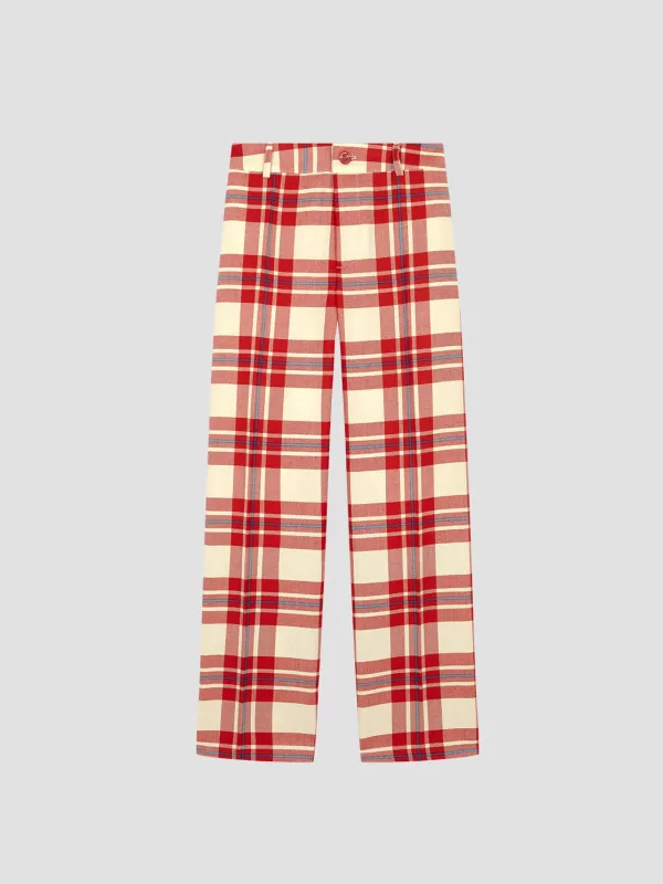 Jason Red Check Pants made by La Veste