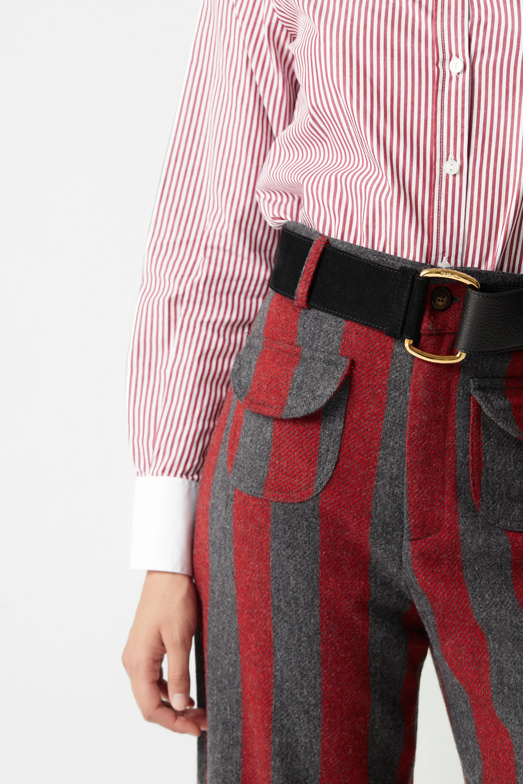 Jason Striped Wool Pants 04 sold by La Veste product image thumbnail 3