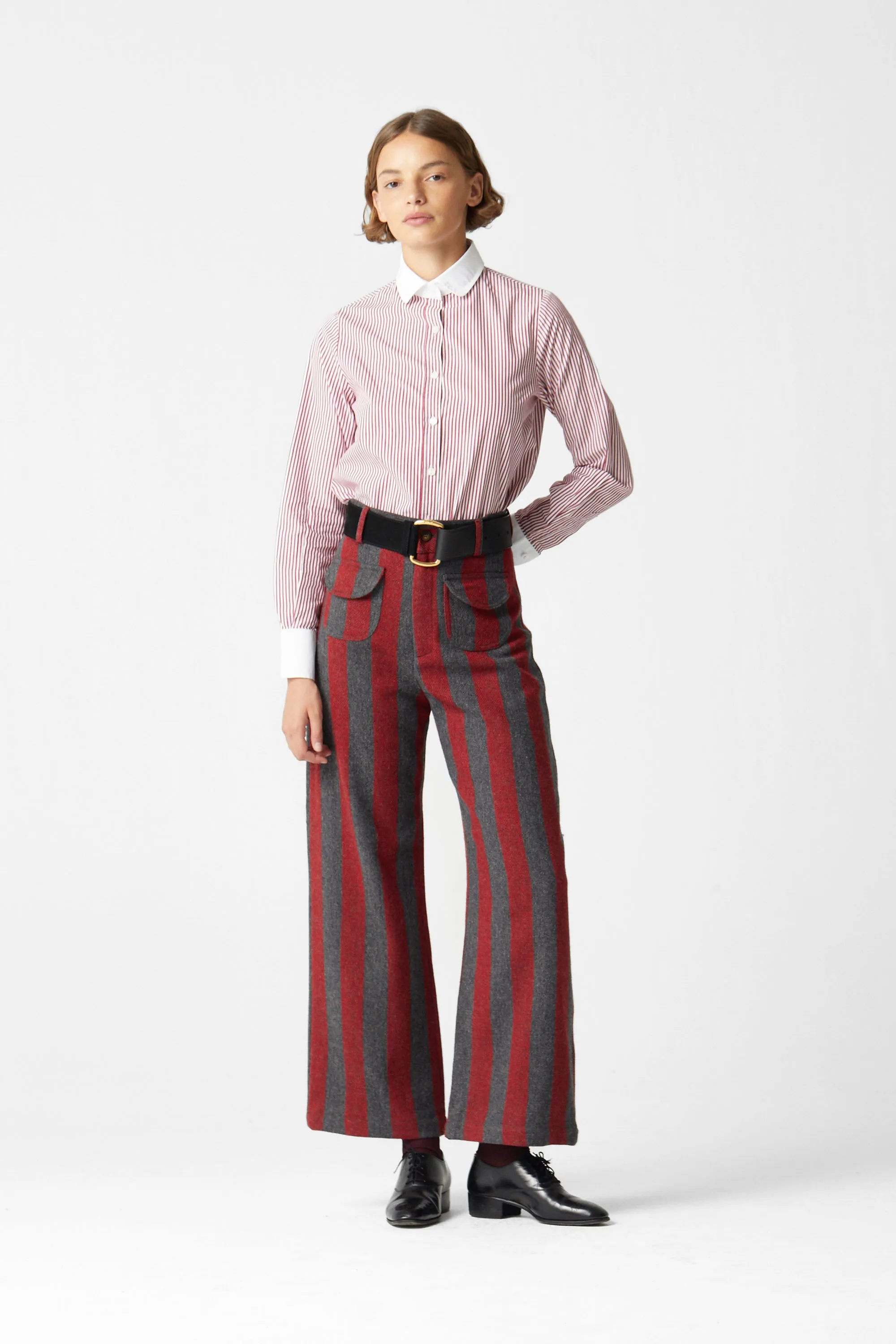 Jason Striped Wool Pants 04 sold by La Veste product image thumbnail 2