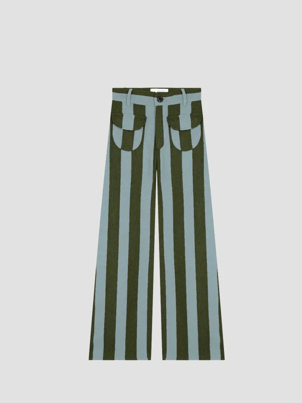 Jason Striped Wool Pants 06 made by La Veste