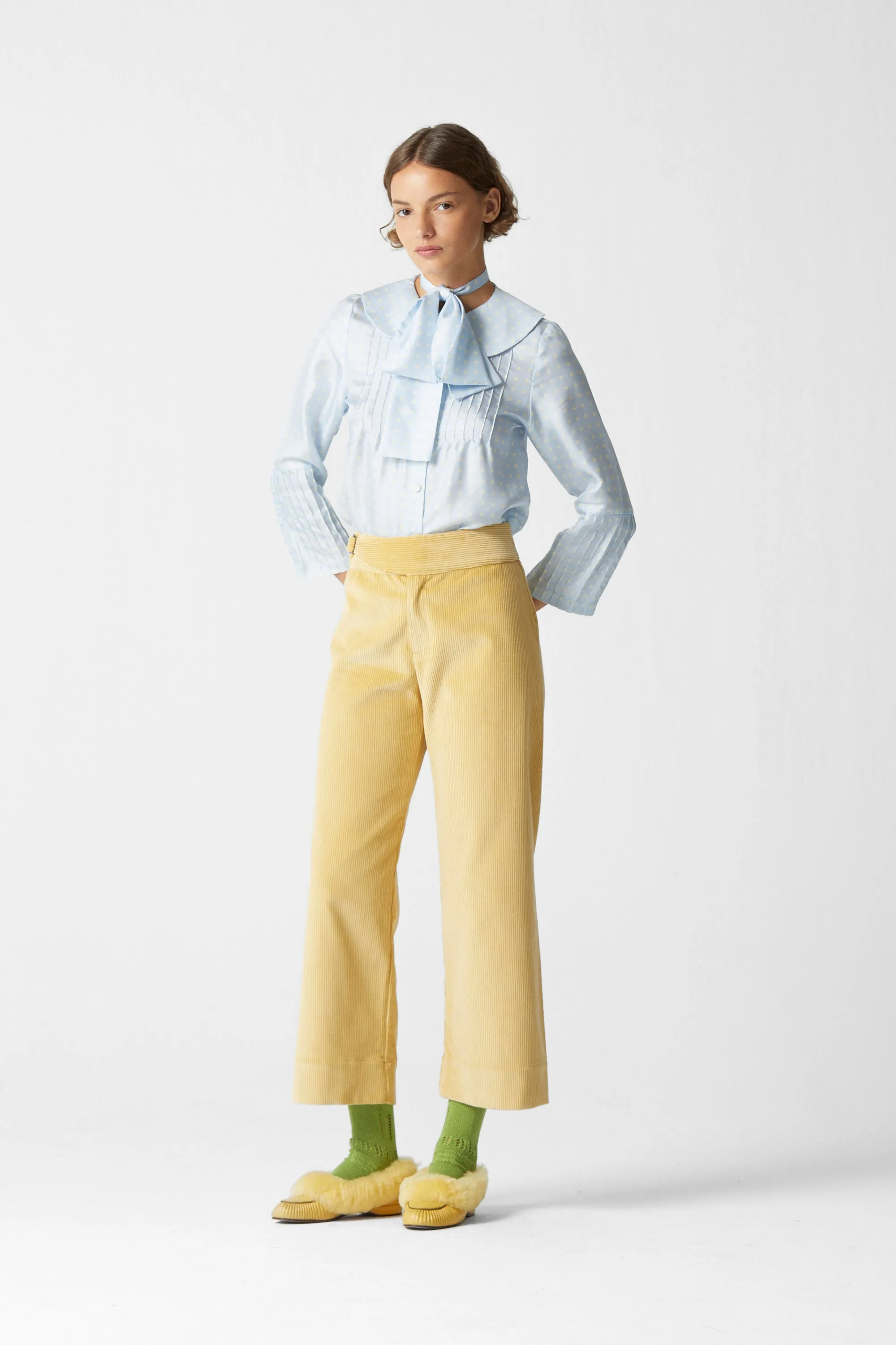 Polka Shirt Silk Celeste sold by La Veste product image thumbnail 2