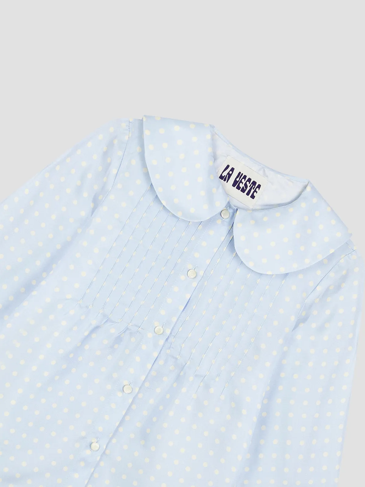 Polka Shirt Silk Celeste sold by La Veste product image thumbnail 3