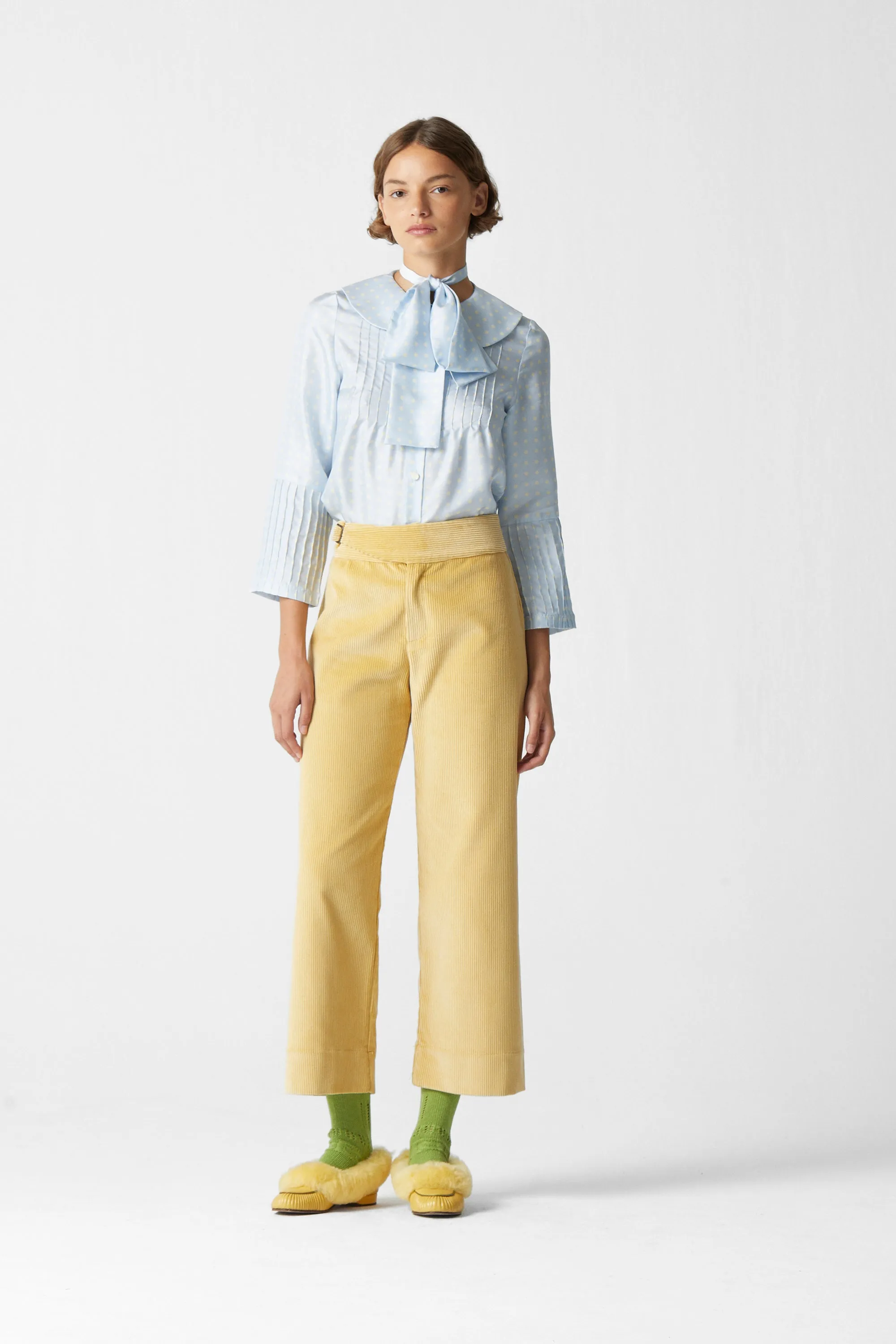 Polka Shirt Silk Celeste sold by La Veste product image thumbnail 4