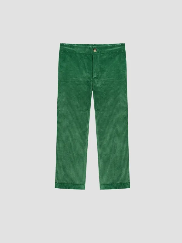 Prado Corduroy Pants Green made by La Veste