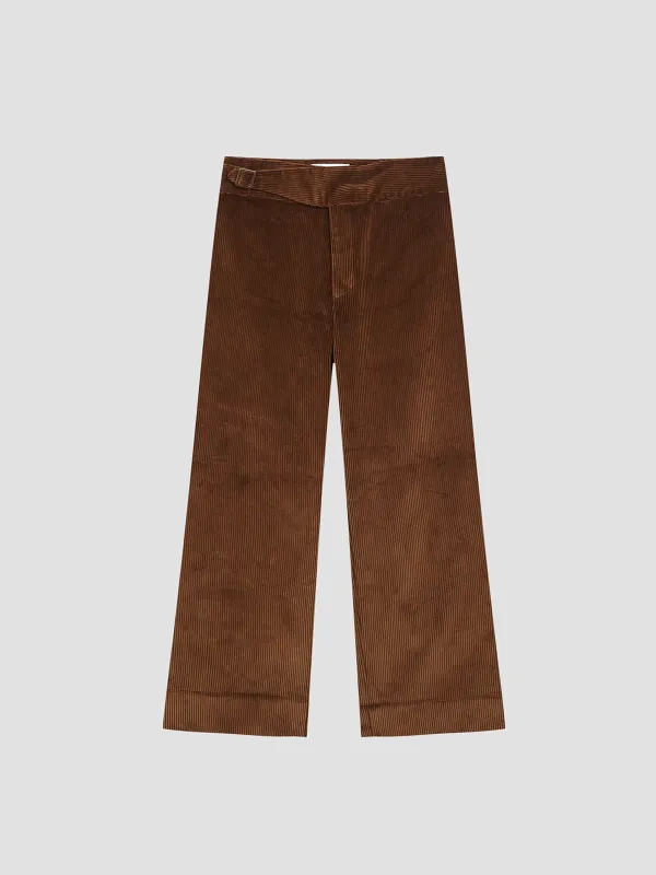 Riding Corduroy Pants Brown made by La Veste