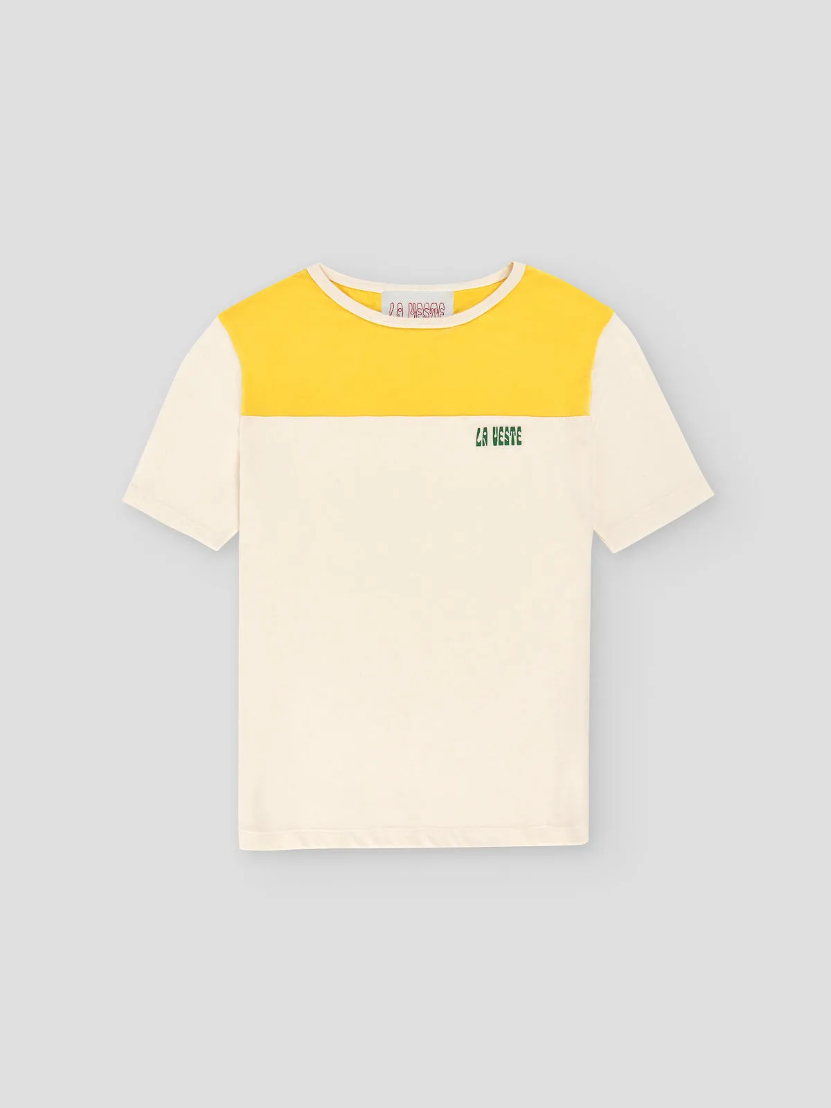 Bicolor Tee Shirt Yellow sold by La Veste
