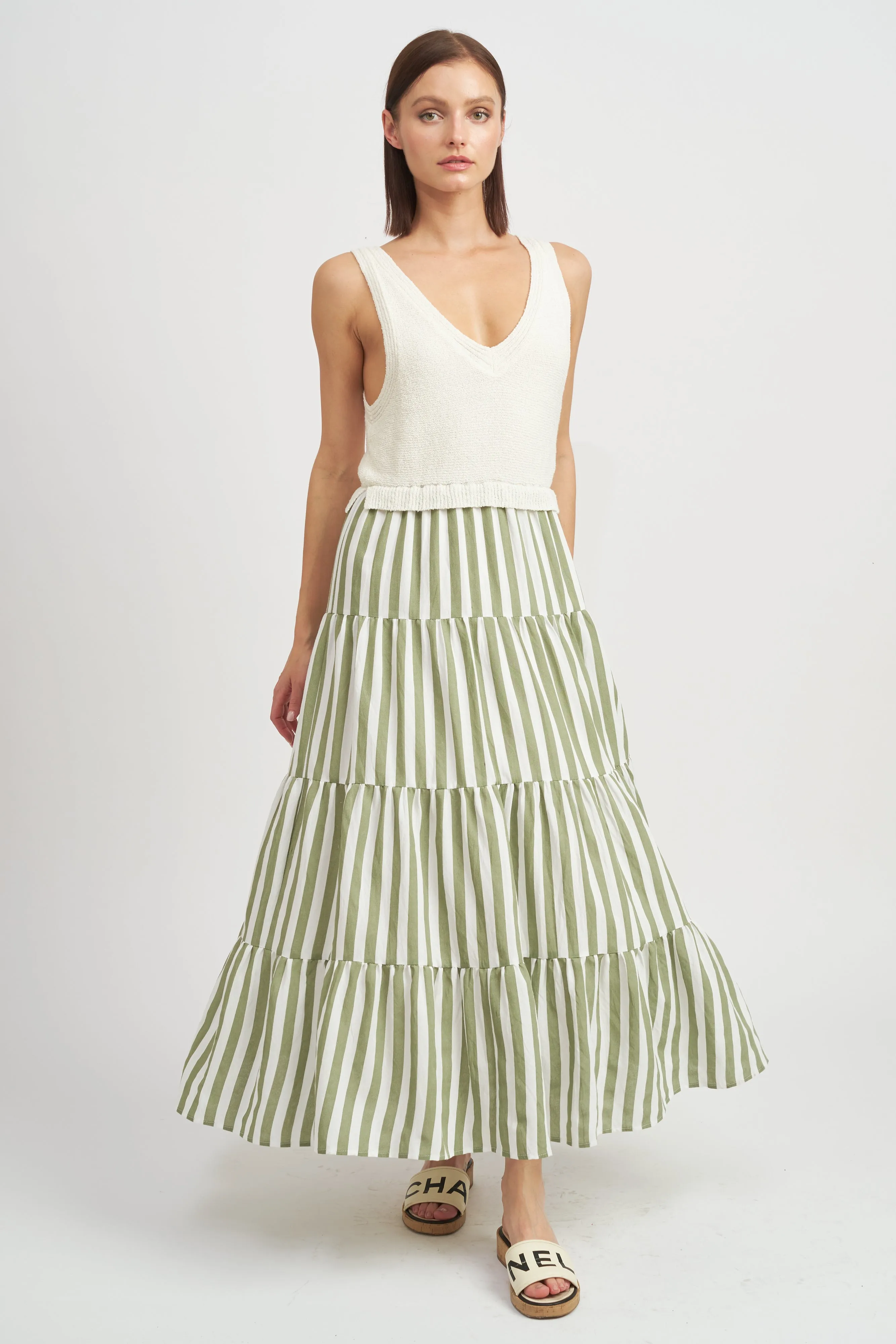 Cece Mixed Media Midi Dress sold by En Saison product image thumbnail 4