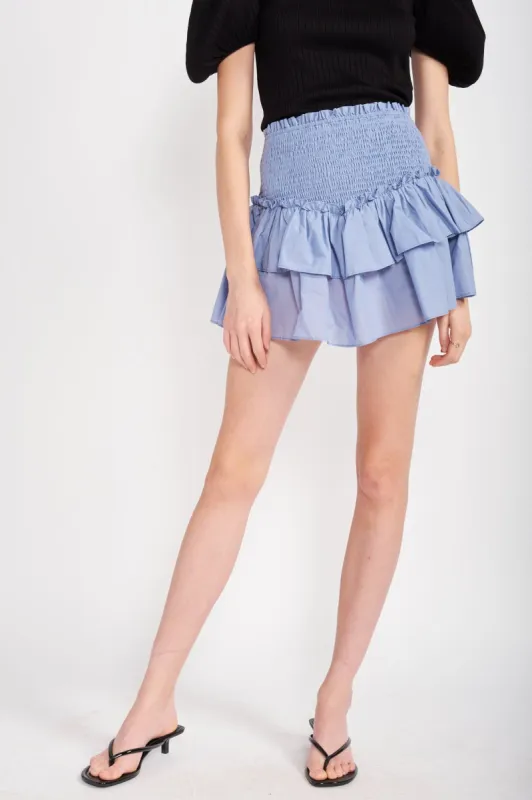 Bleu Mini Skirt sold by En Saison