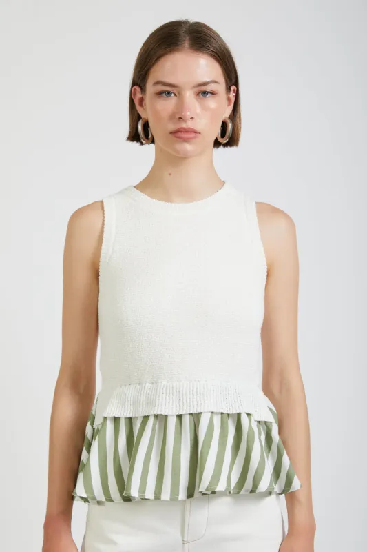 Cece Mixed Media Top made by En Saison