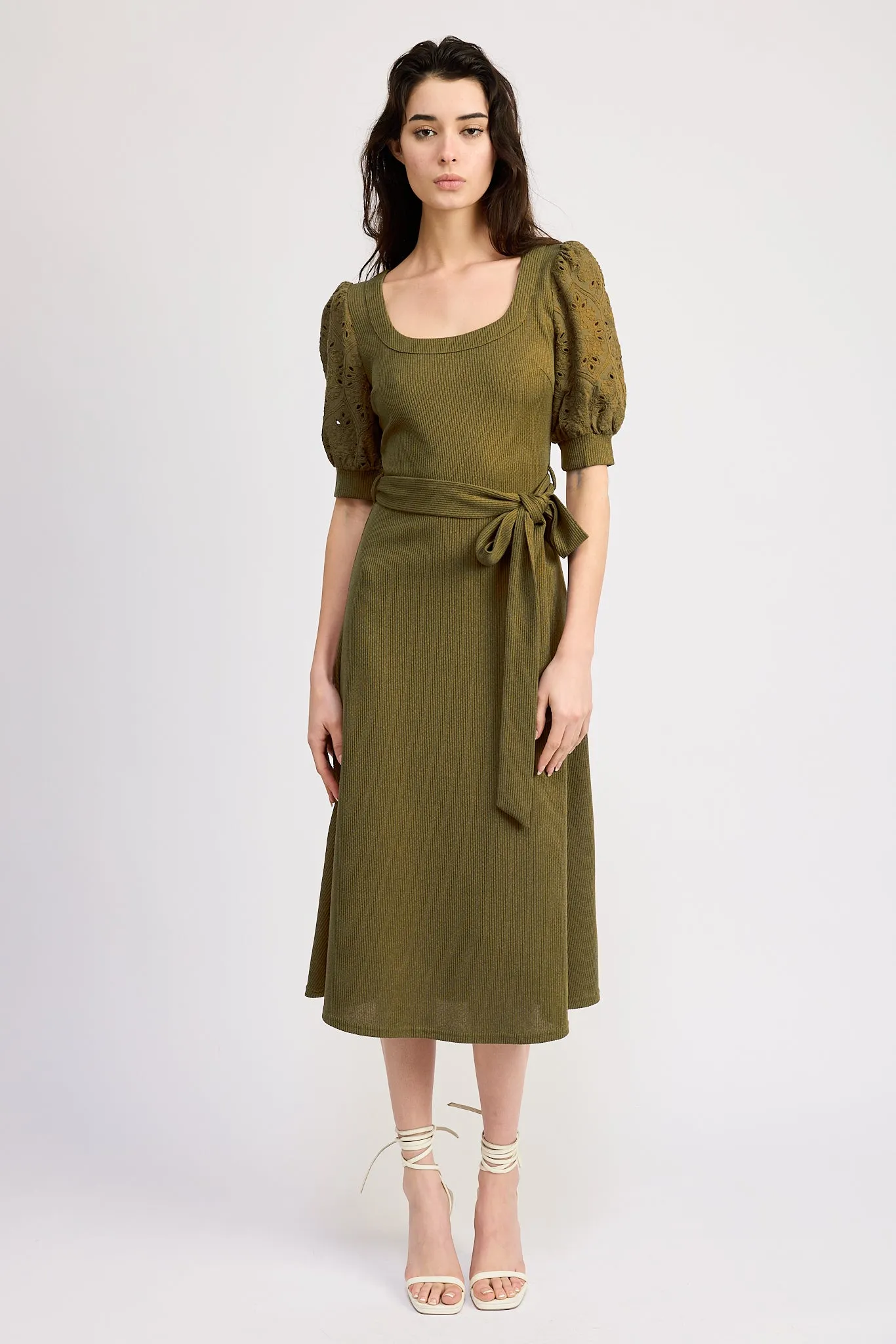 Lennox Mixed Media Midi Dress sold by En Saison