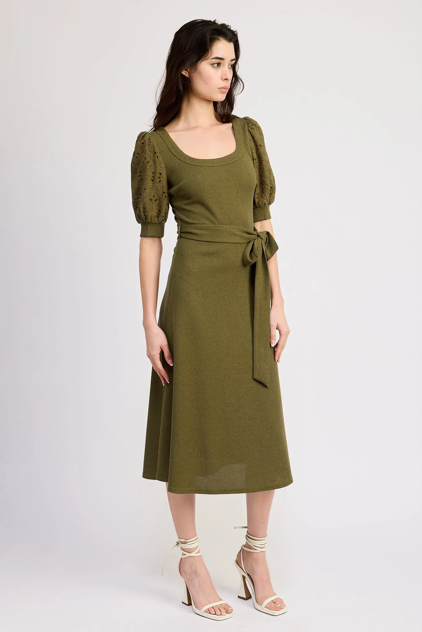 Lennox Mixed Media Midi Dress sold by En Saison product image thumbnail 2