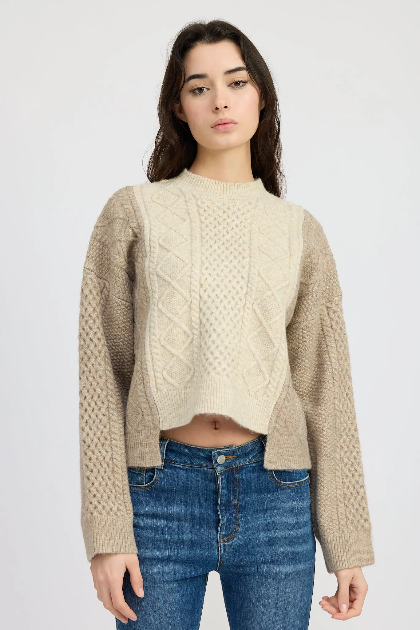 Greer Cable Knit Sweater sold by En Saison